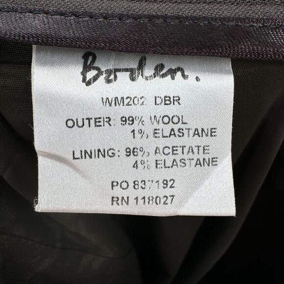 BODEN Brown Gray Pleated Wool Bootcut Trouser Slacks Size 10 - Picture 6 of 6